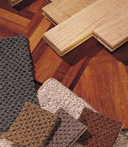 carpet and wood flooring